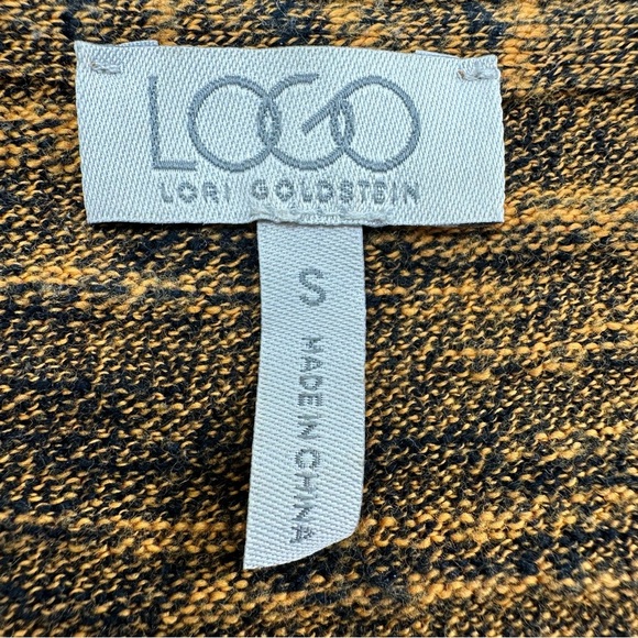 Logo by Lori Goldstein Sweater Women’s Small Orange Cotton Cashmere V Neck Top - Picture 4 of 9